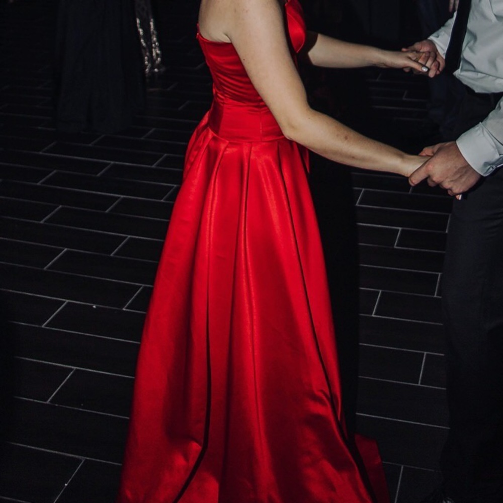 Red Satin Gown